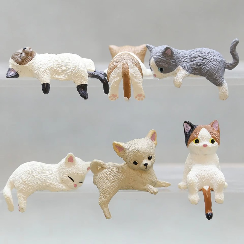 1Pc Cute Cartoon Cat PVC Home  – Aquarium Planting Ideas recenzja i cena