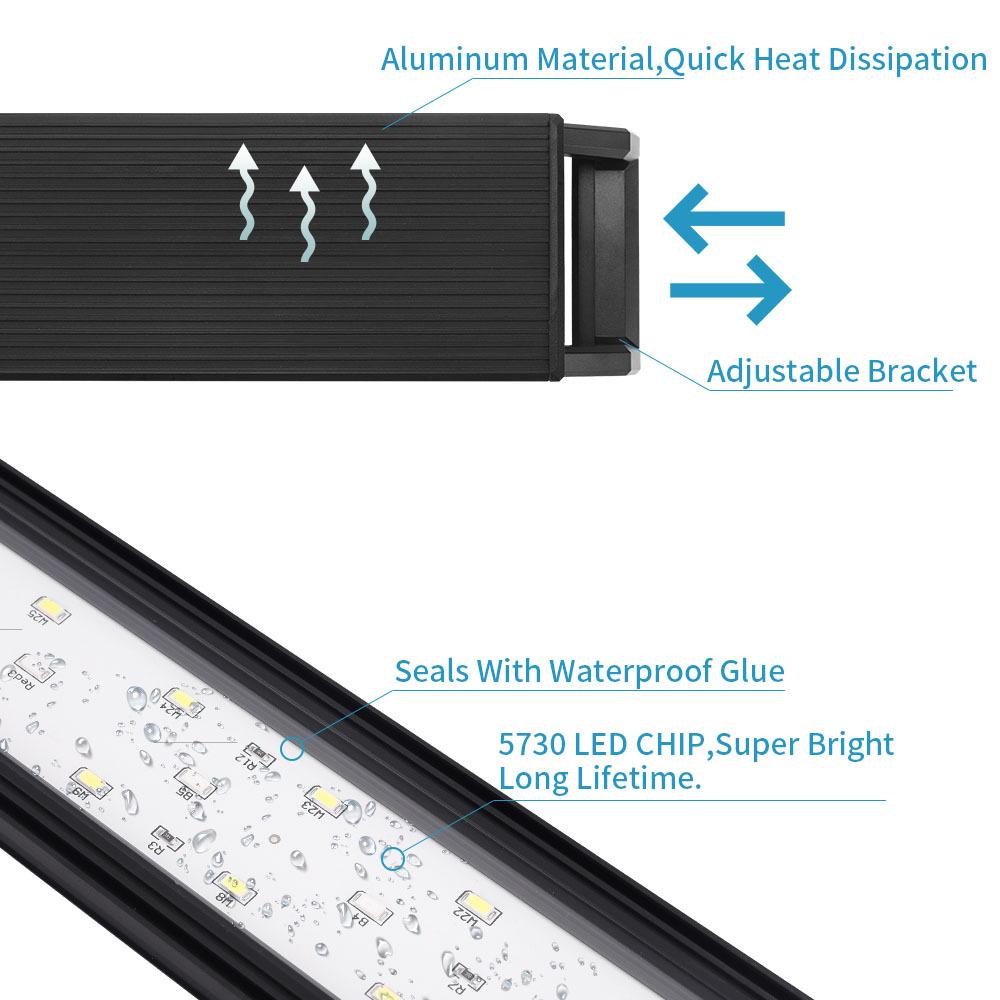 Regulowana jasność lampy do ak – Aquarium Plant Growth Light recenzja i cena